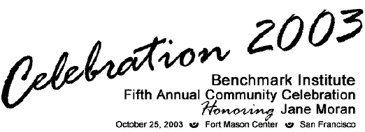 Benchmark Institute Honors Jane Moran